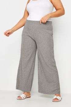 Yours Pantalón Gris Ancho, Mujer Curvy Y Tallas Grandes, Yours