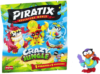 Juego - Magicbox Piratix Crazy Jungle Display 4X24 One pack, Figura aleatoria