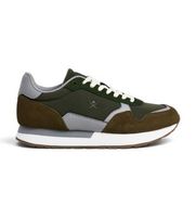 hackett london para hombre hms200125 zapatillas de ante vector device verde 42 plano serraje cordones casual