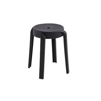 Taburete Apilable Nivo - Negro, Set De 6