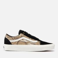 vans old skool suede and canvas-blend trainers - uk 3