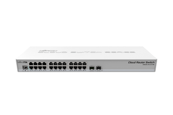 SWITCH 24 PUERTOS 10/100/1000 MIKROTIK CRS326-24G-2S+RM L2 POE RACK 19