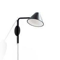antares - lampara de pared led de metal negro