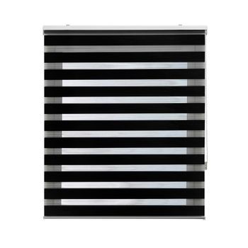 Estoralis - Estores  Noche Y Dia  Vera - Total 170x250 Cm  | Tejido 166x250 Cm | Doble Tejido | Negro