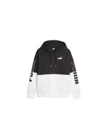 sudadera puma power colorblock negro mujer