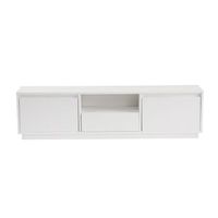 soporte de tv de madera vanguard - 160 x 29 x 42 cm - blanco natural