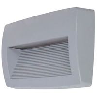dopo lighting - aplique de pared storm ip55 r7s led bulb 11w 1200lm 3000k gris