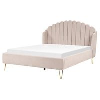 cama con somier de poliester 160 x 200 cm cabecero beige ambillou