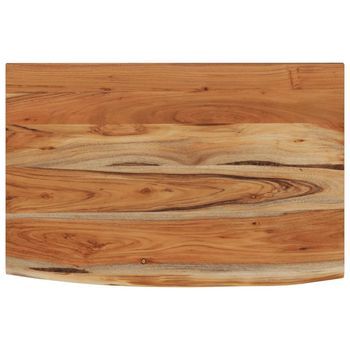 Estante Pared Rectangular Madera Acacia Borde Vivo 60x40x2,5 Cm