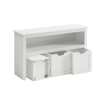 Estantería Infantil para Juguetes Blanco, Blanco