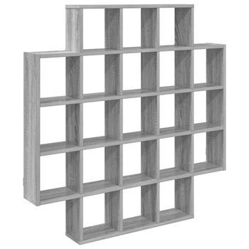 Estante De Pared Sonoma Gris 100 X 13 X 100 Cm Vidaxl