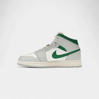 Nike Zapatillas altas 1 Mid White Pure Platinum Pine Green (GS) para hombre