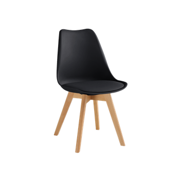 Set De 4 Sillas De Comedor Mavis Negro