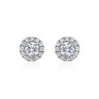 pendientes de oro blanco 18 quilates diamantes aprox 039 ct