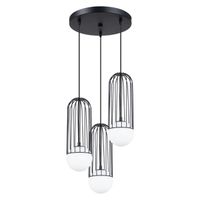 lampara colgante zovolu negro 3 luces
