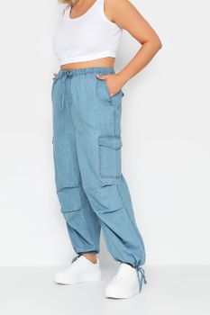 Yours Vaqueros Azules Cargo, Mujer Curvy Y Tallas Grandes, Yours