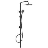 columna de ducha en acero inoxidable negro mate  bormio