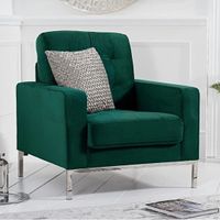 lydia green velvet armchair