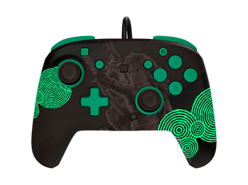 Mando Nintendo Switch 2 - Turtle Beach Rematch™ Wired Controller, The Legend of Zelda™, Sticks con efecto Hall, Brilla en la oscuridad, Negro y Verde