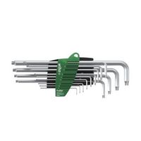 wiha juego de llaves allen en soporte prostar torx de 14 unid en plata titanio en blister 39105