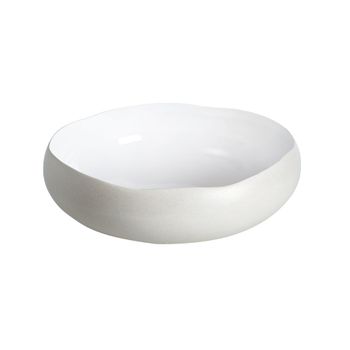 Cuenco 27 x 27 x 9 cm gres natural blanco