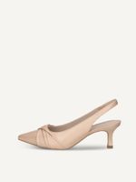 caprice sling pumps beige made of leather with queenie size 385