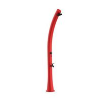 ducha solar roja en polietileno hd 226 cm 25l ideal para exteriores