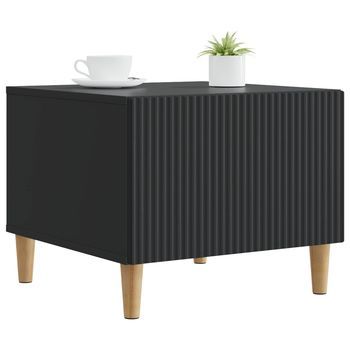 Mesa De Café - Mesa De Centro - Mesa Baja Negro 49 X 50 X 40 Cm Madera De Ingeniería
