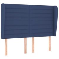cabecero con orejas de tela azul 147x23x118128 cm