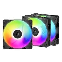 refrigeracion aire arctic p14 pro reverse rgb 140mm pack 3 pwm negro multicolor