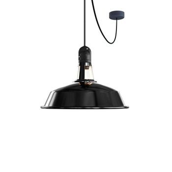Lámpara Colgante Con Pantalla Aluminio Para Exterior Ip65 Eiva Elegant Creative-cables Pdene50sm01pam11vbl Negro