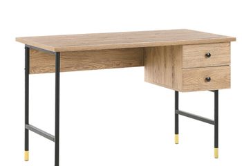 Escritorio  120 cm 60 cm con cajones marrón claro