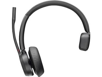 Poly - Auriculares inalámbricos Voyager 4310 UC (Plantronics) - Auriculares de un solo oído - Se conectan a PC/Mac con el adaptador Bluetooth USB-A y a celulares a través de Bluetooth