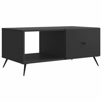 Mesa De Café Negro 90 X 50 X 40 Cm Madera De Ingeniería Vidaxl