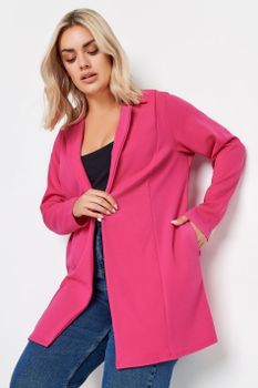 Yours Blazer Largo Fucsia, Mujer Curvy Y Tallas Grandes, Yours