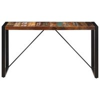 mesa de comedor de madera maciza reciclada 140x70x75 cm