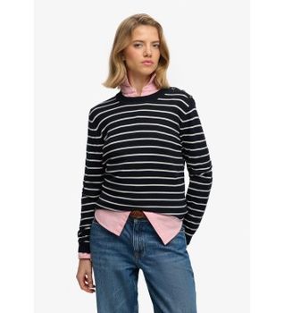 Superdry para mujer. W6110707A Jersey Essential marino (S), Casual, Viscosa