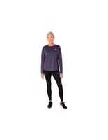 camiseta de running asics core ls top mujer azul oscuro