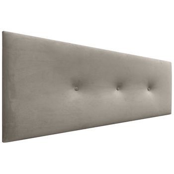 Dhome Cabecero De Terciopelo Liso Con Botones 150x50 Camas 150/160 - Marrón