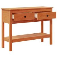 mesa consola marron cera 100 x 35 x 75 cm madera de pino solido vidaxl