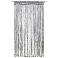 cortina de macrame algodon gris antracita 140x240 cm