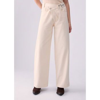 Liu Jo Pantalones Pantalón straight con cinturilla asimétrico para mujer