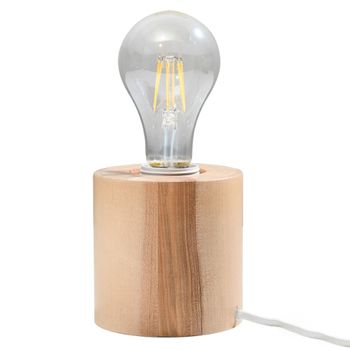 Lámpara de mesa madera natural madera alt. 10 cm