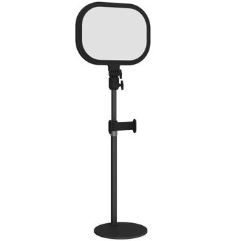 HOMCOM Lámpara de escritorio LED regulable 5 modos de color 10 niveles de luminosidad puerto USB temporizador soporte para teléfono