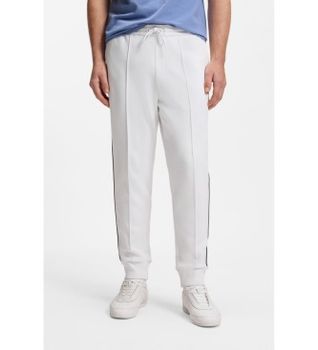 BOSS para hombre. 50553574 Pantalón Straight Fit ribete blanco (L), Casual, Algodón