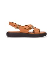 wonders para mujer ab-1332 sandalias walk marron 38 piel plano hebilla casual