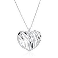 cadena corazon de plata 925