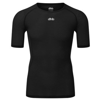 dhb Men's Lightweight Mesh Short Sleeve Baselayer, Black