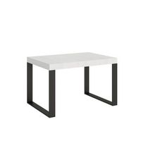 mesa extensible 90x140244 cm tecno fresno blanco estructura antracita