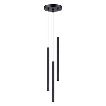 Lámpara de techo negro acero alt. 120